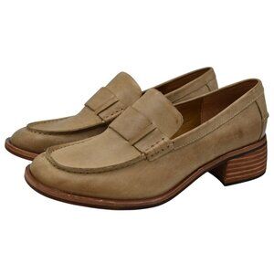 Kork-Ease Womens Size 9.5 Kya Natural Full Grain Leather Slip On Loafers Shoes